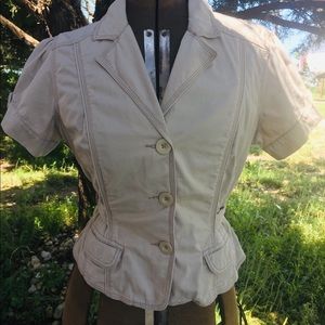 Aeropostale Short Sleeve Khaki Blazer